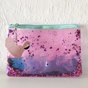 Pink See-Through Clutch with Glitter STUDIO DIY